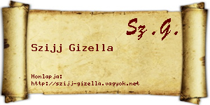 Szijj Gizella névjegykártya