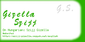 gizella szijj business card